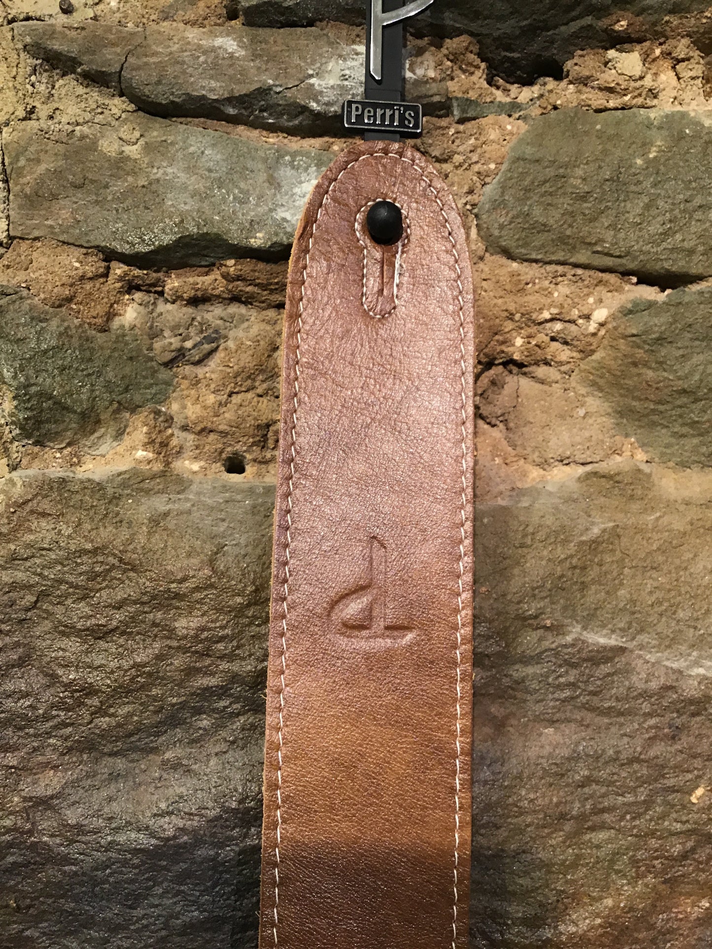 Perri’s Leathers 2” light brown Italian premium leather guitar strap