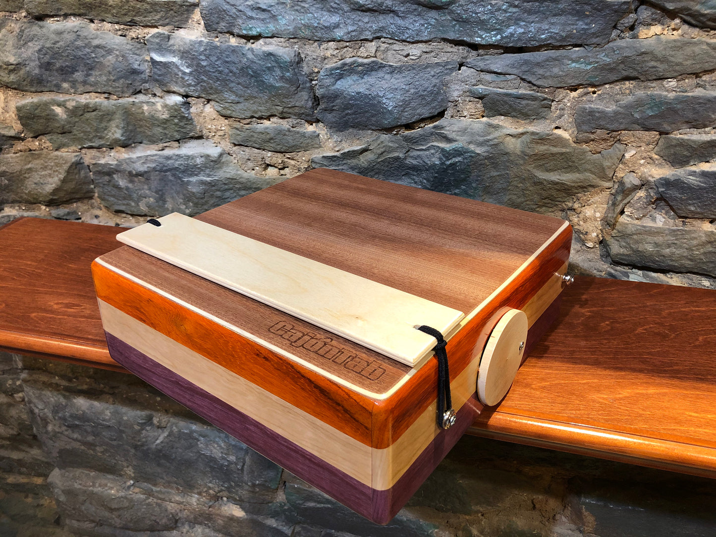 CajonTab®️ Pro Series 12” - Padauk, Cherry, and Purpleheart