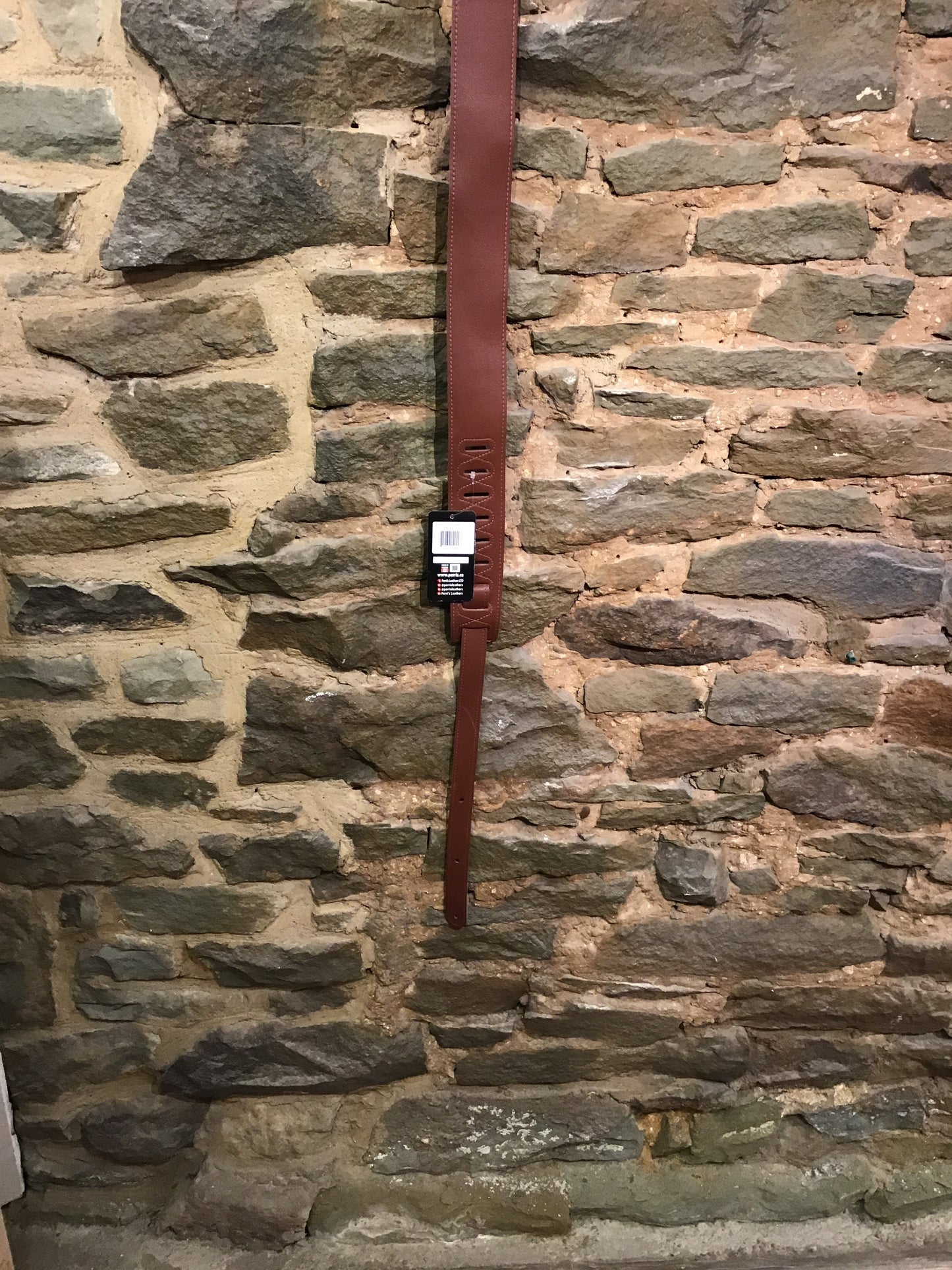 Perri’s Leathers 2.5” smooth brown leather guitar strap