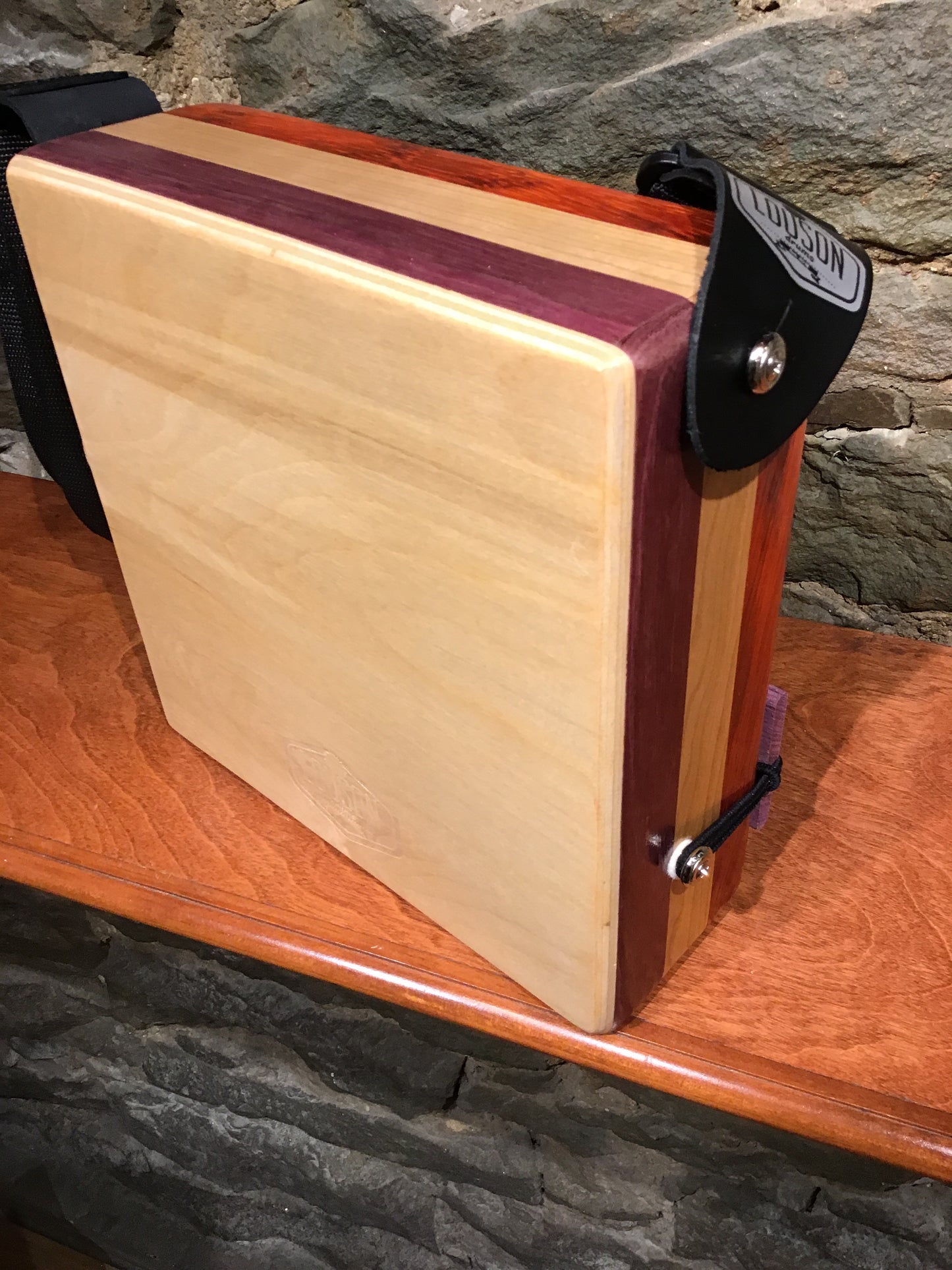 10” Pro Series CajonTab - padauk, cherry, and purple heart