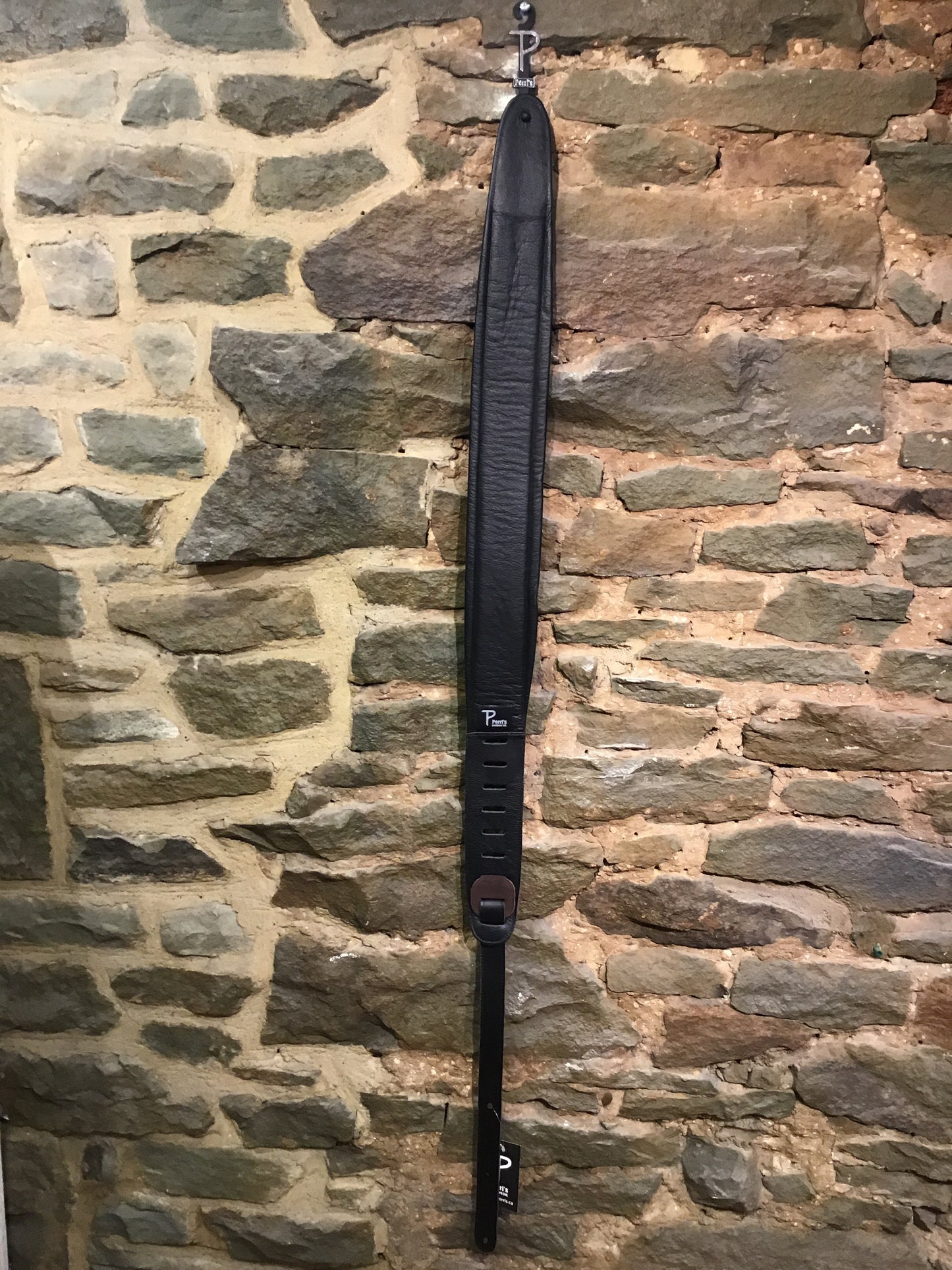 Perri’s Leathers 3” soft brown suede with black leather pad guitar strap