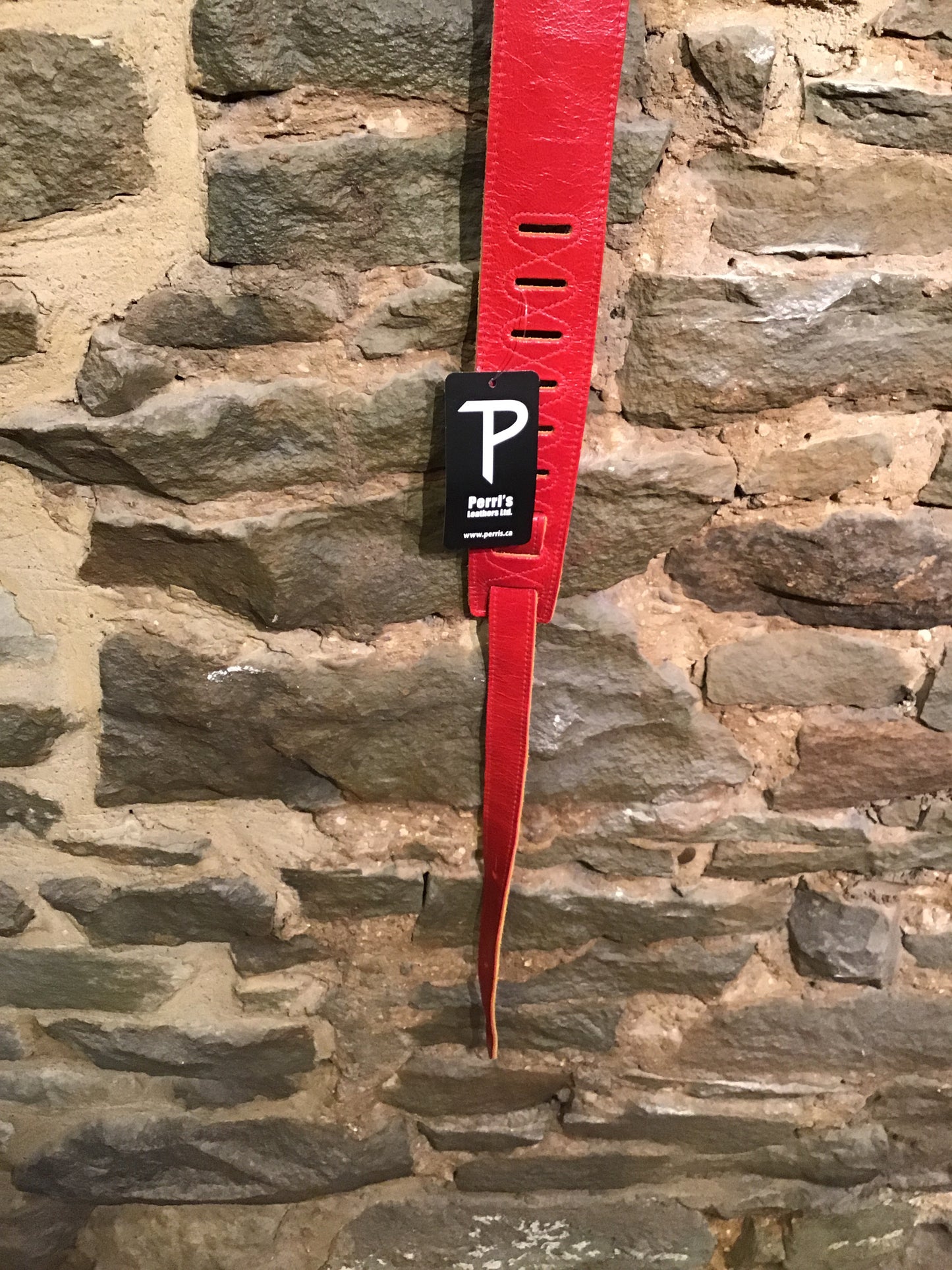 Perri’s Leathers 2.5” soft red leather guitar strap