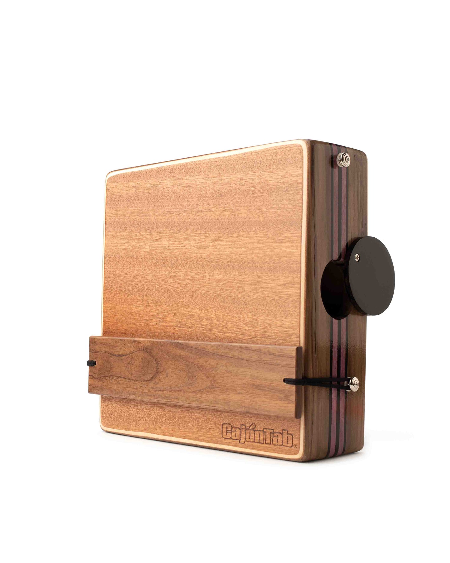 CajonTab Pro Series de 12" - Nogal con franja de ébano y corazón morado