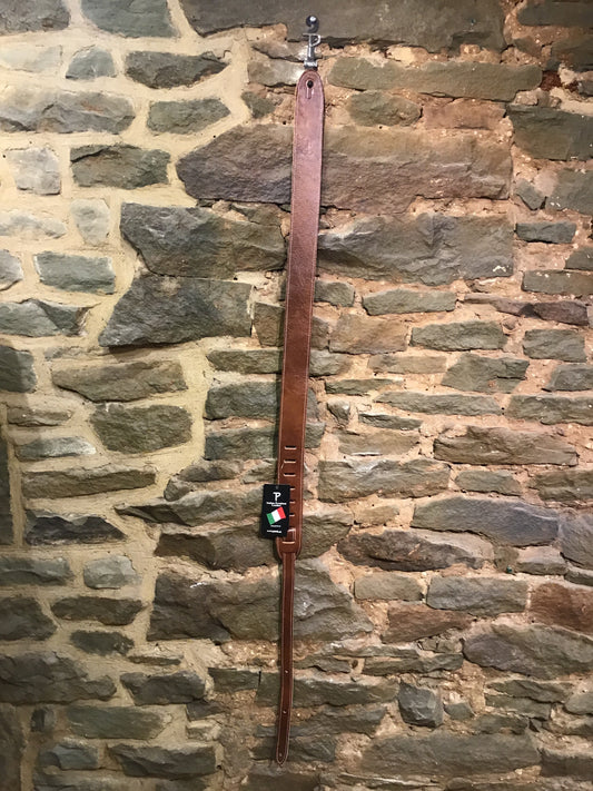 Perri's Leathers Correa de guitarra de cuero italiano marrón premium de 2"