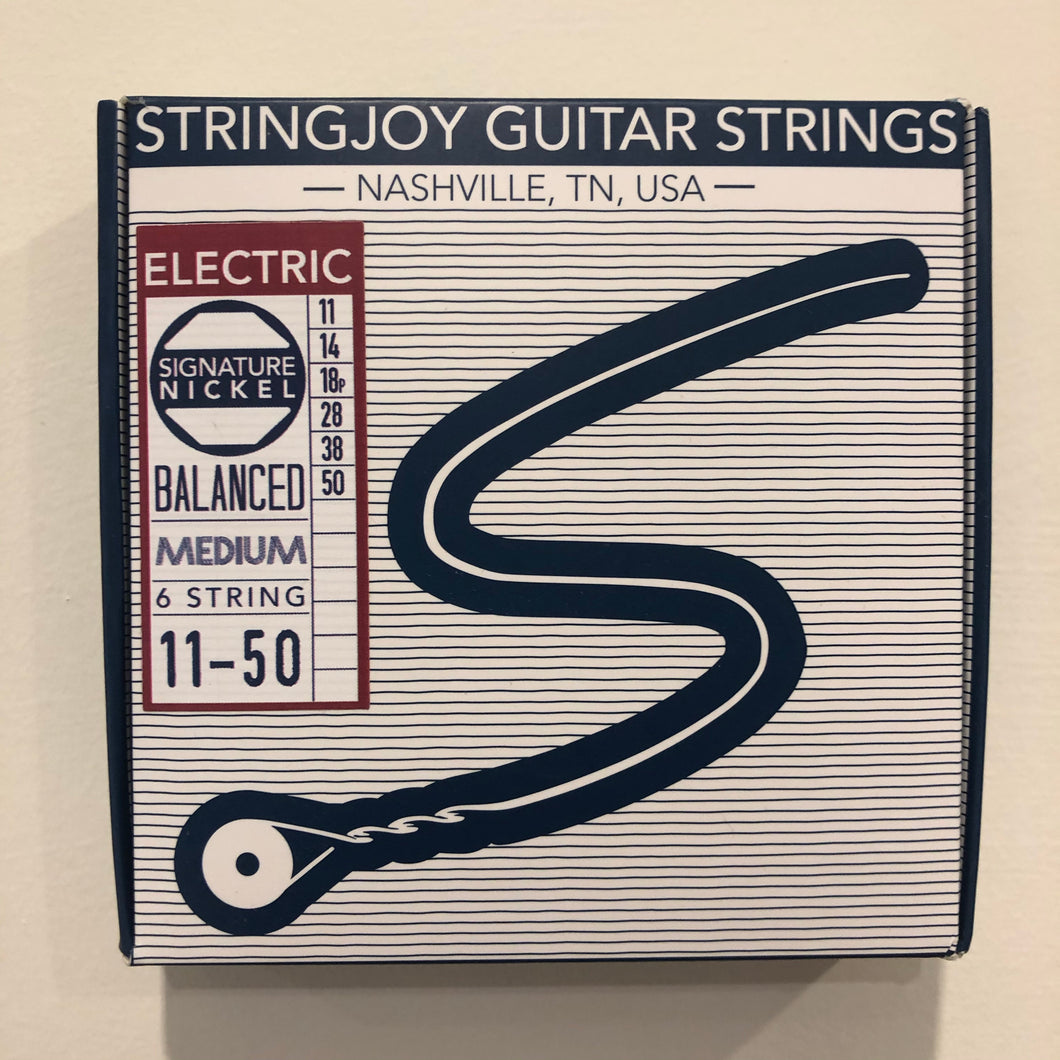 Stringjoy Guitar Strings 11-50 medium gauge nickel electric guitar strings