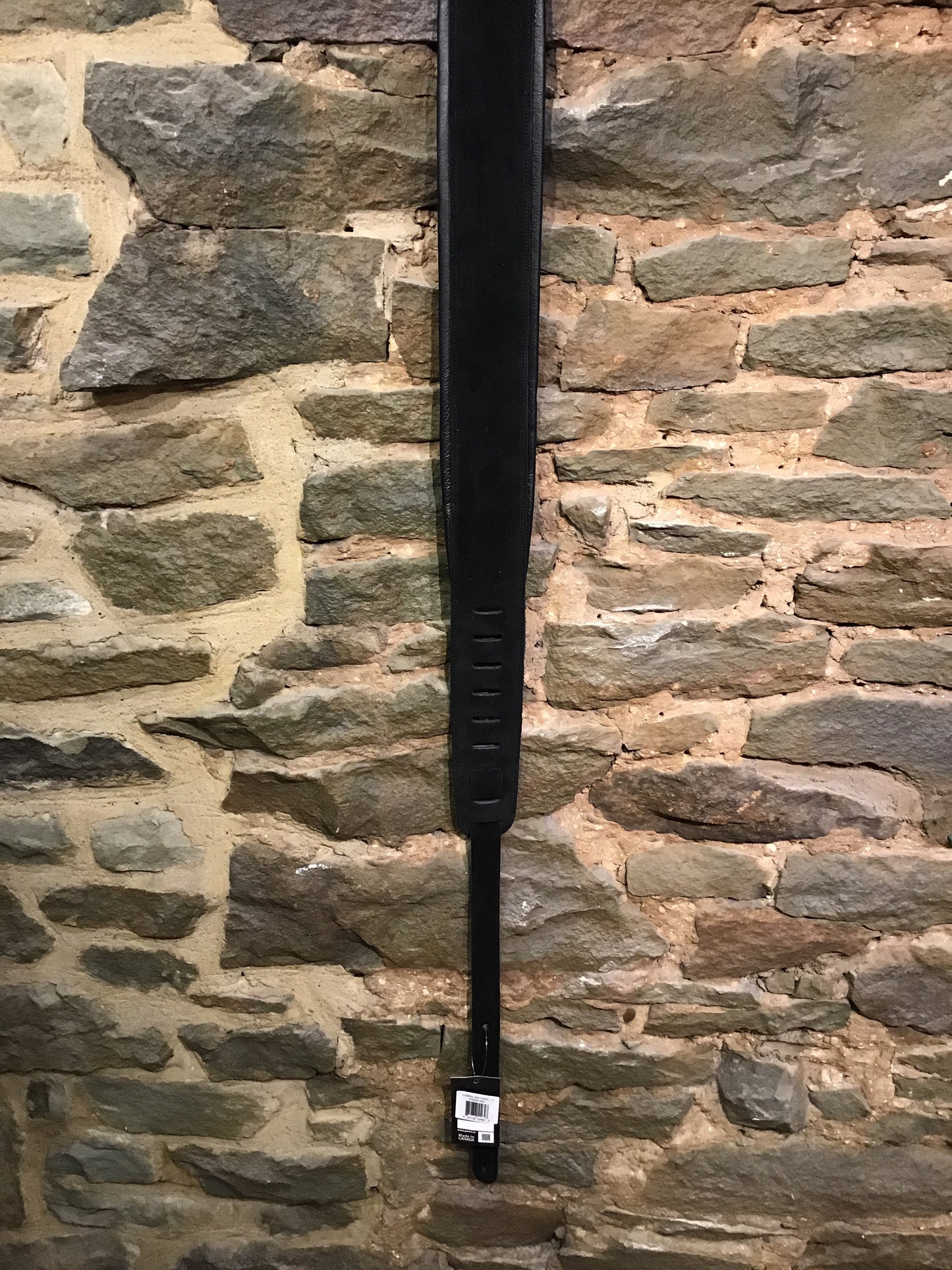 Perri’s Leathers 3” soft black suede with black leather pad guitar strap