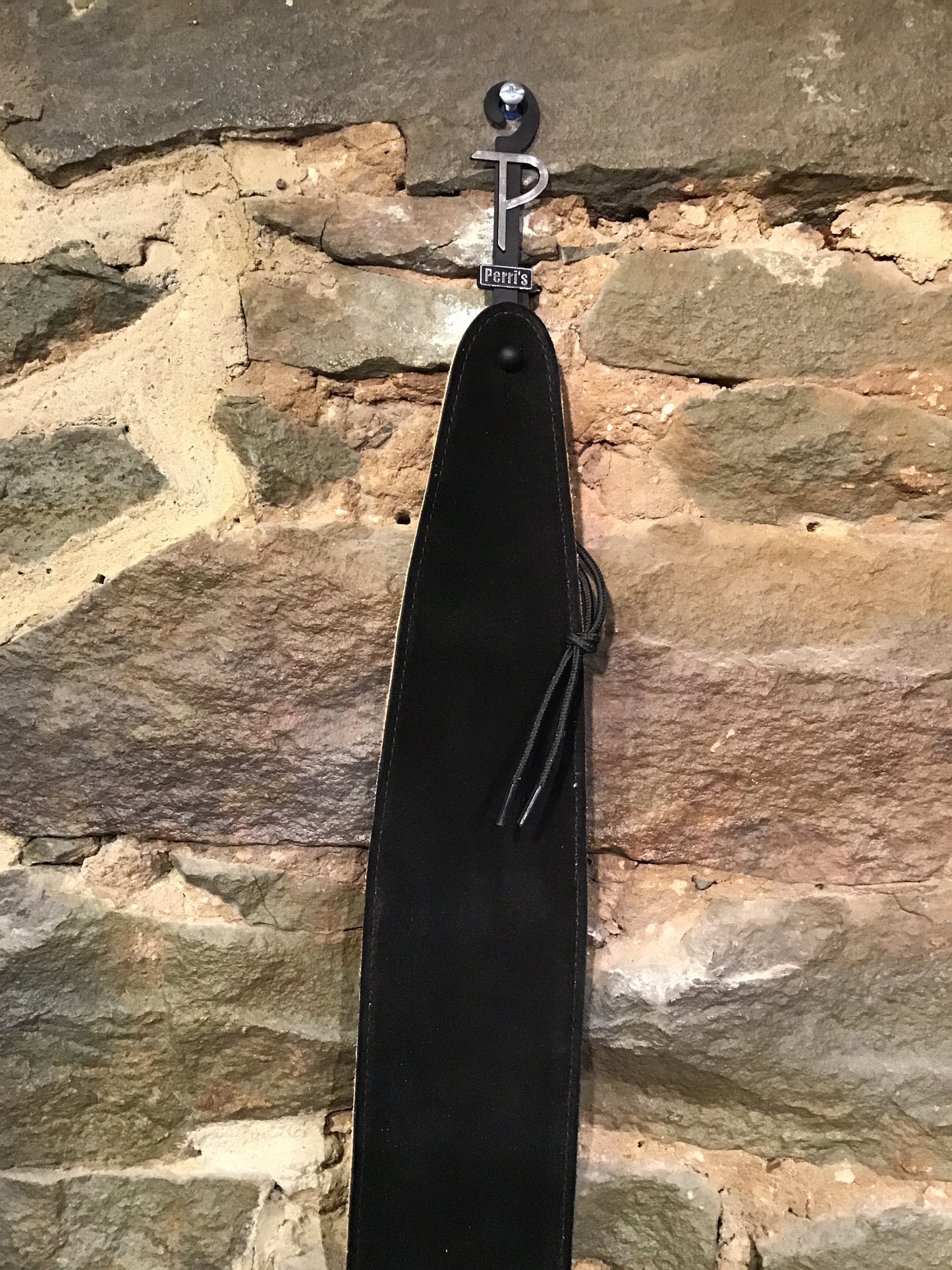 Perri’s Leathers 3.5” soft Black and Tan suede guitar strap