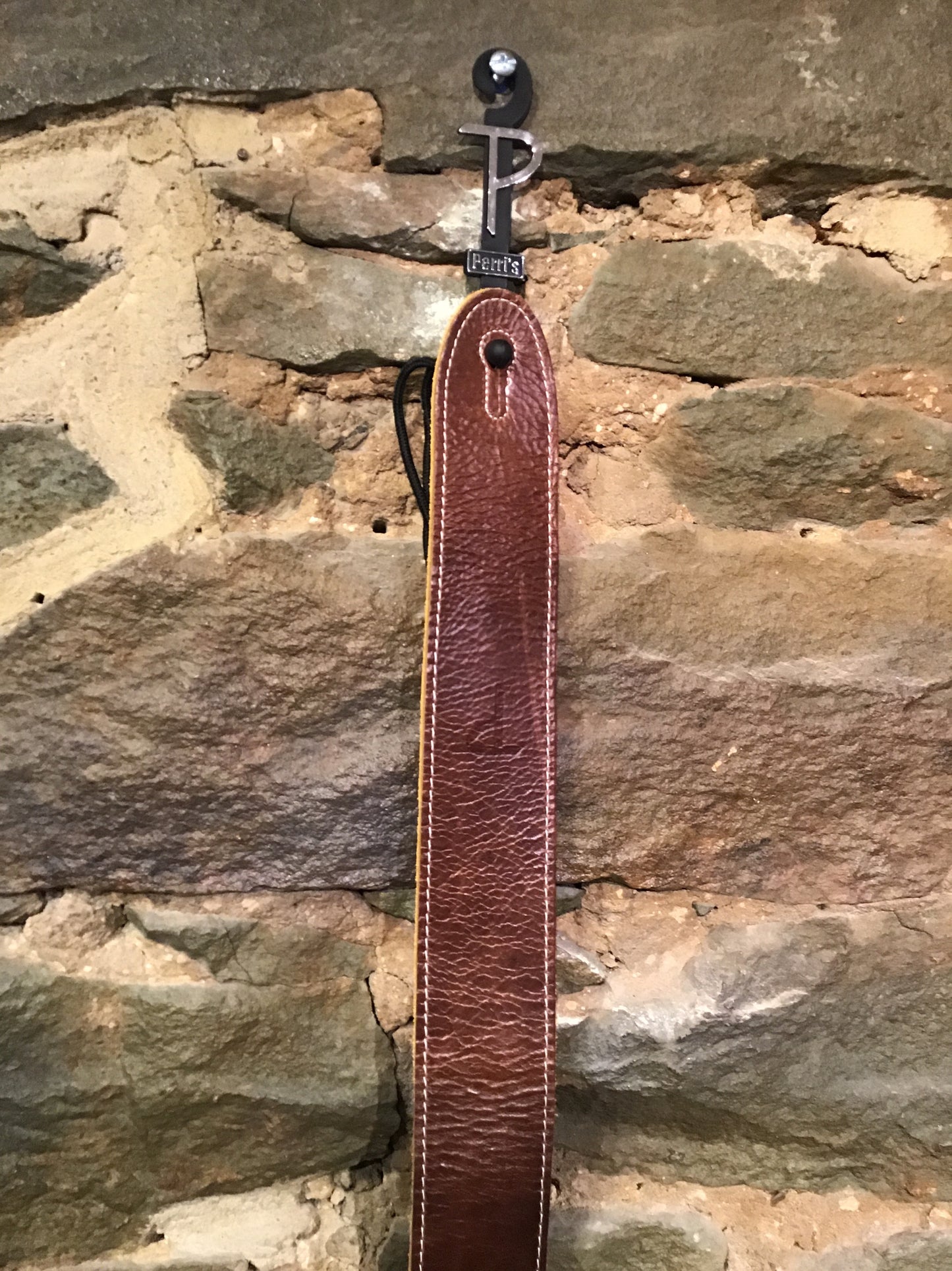 Perri’s Leathers 2” Deluxe soft Italian garment leather with soft suede backing guitar strap, extra long