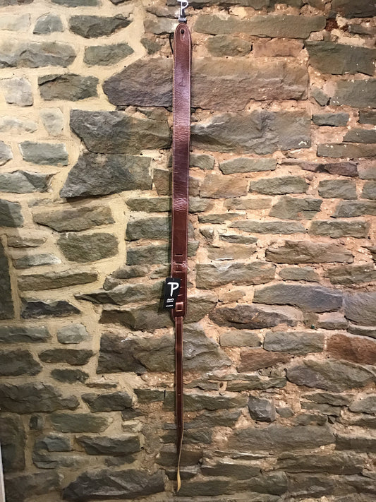 Perri's Leathers Prenda de cuero italiano suave de lujo de 2” con correa de guitarra con respaldo de gamuza suave, extra larga