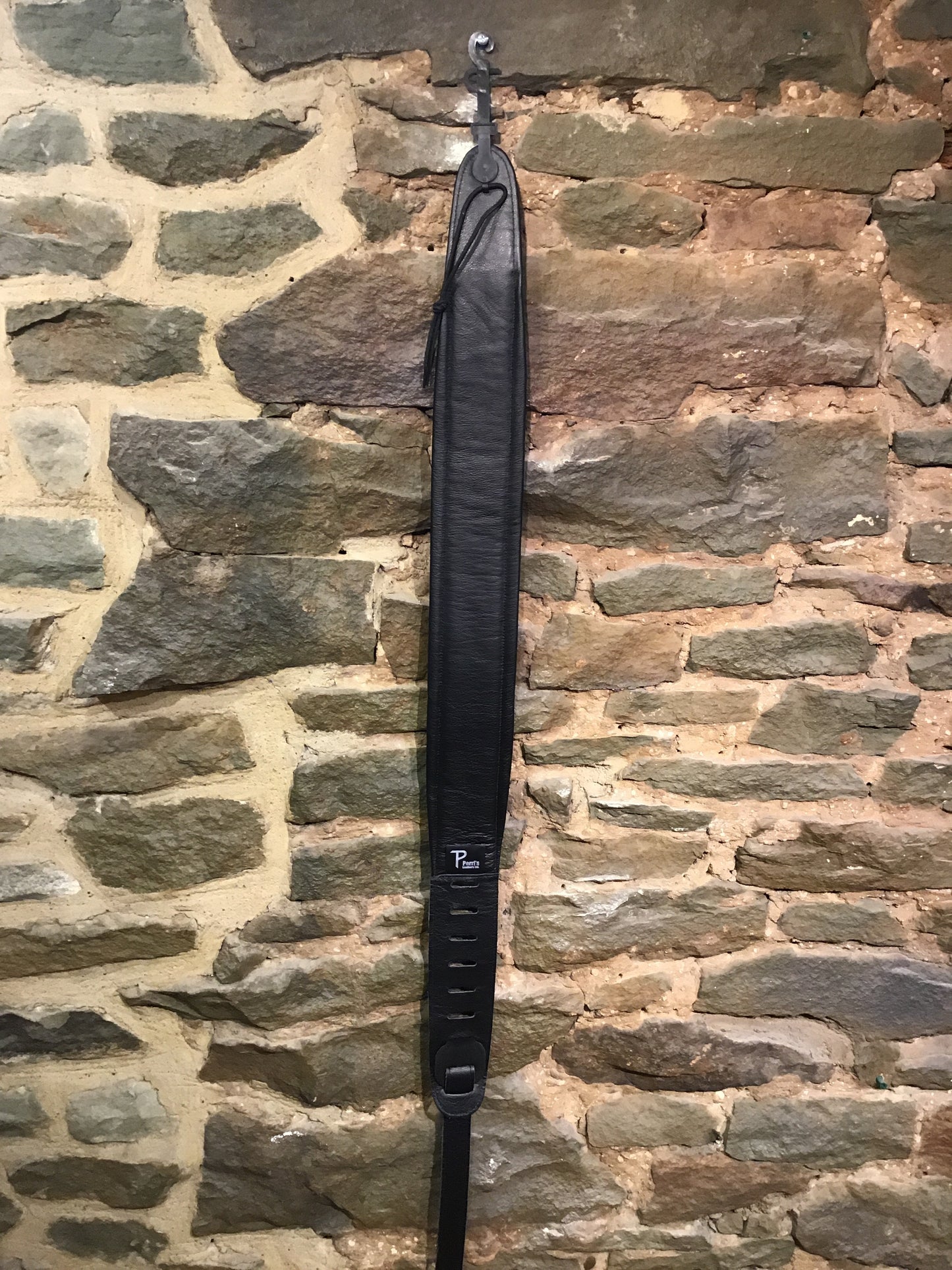 Perri’s Leathers 3” soft black suede with black leather pad guitar strap