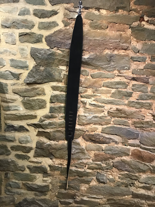 Perri's Leathers Correa de guitarra suave de ante negro y tostado de 3,5"