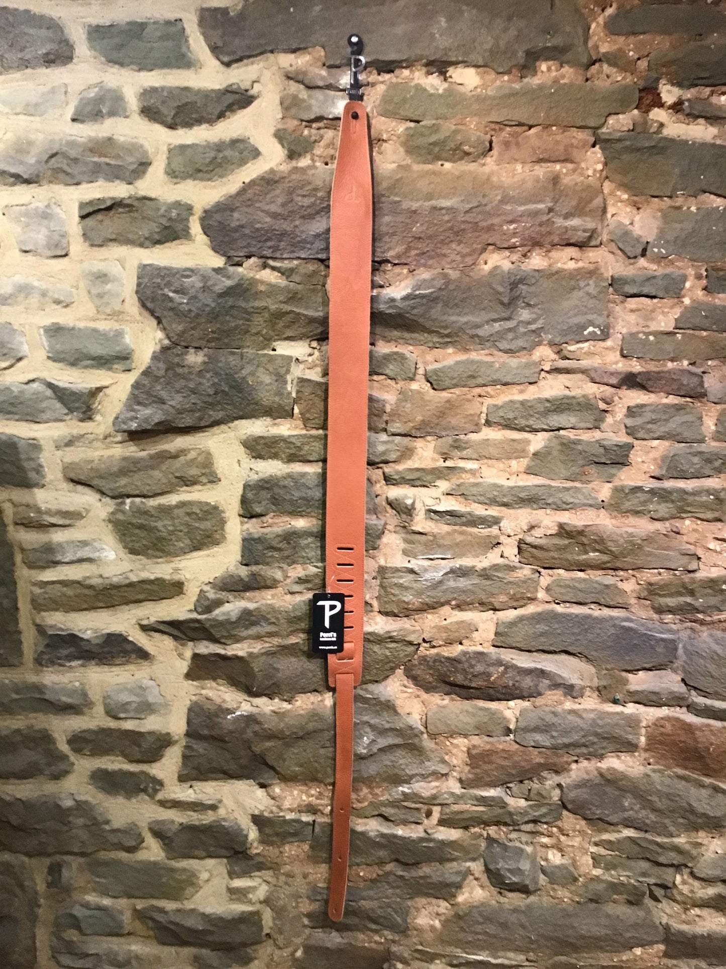 Perri’s Leathers 2.5” soft tan leather guitar strap