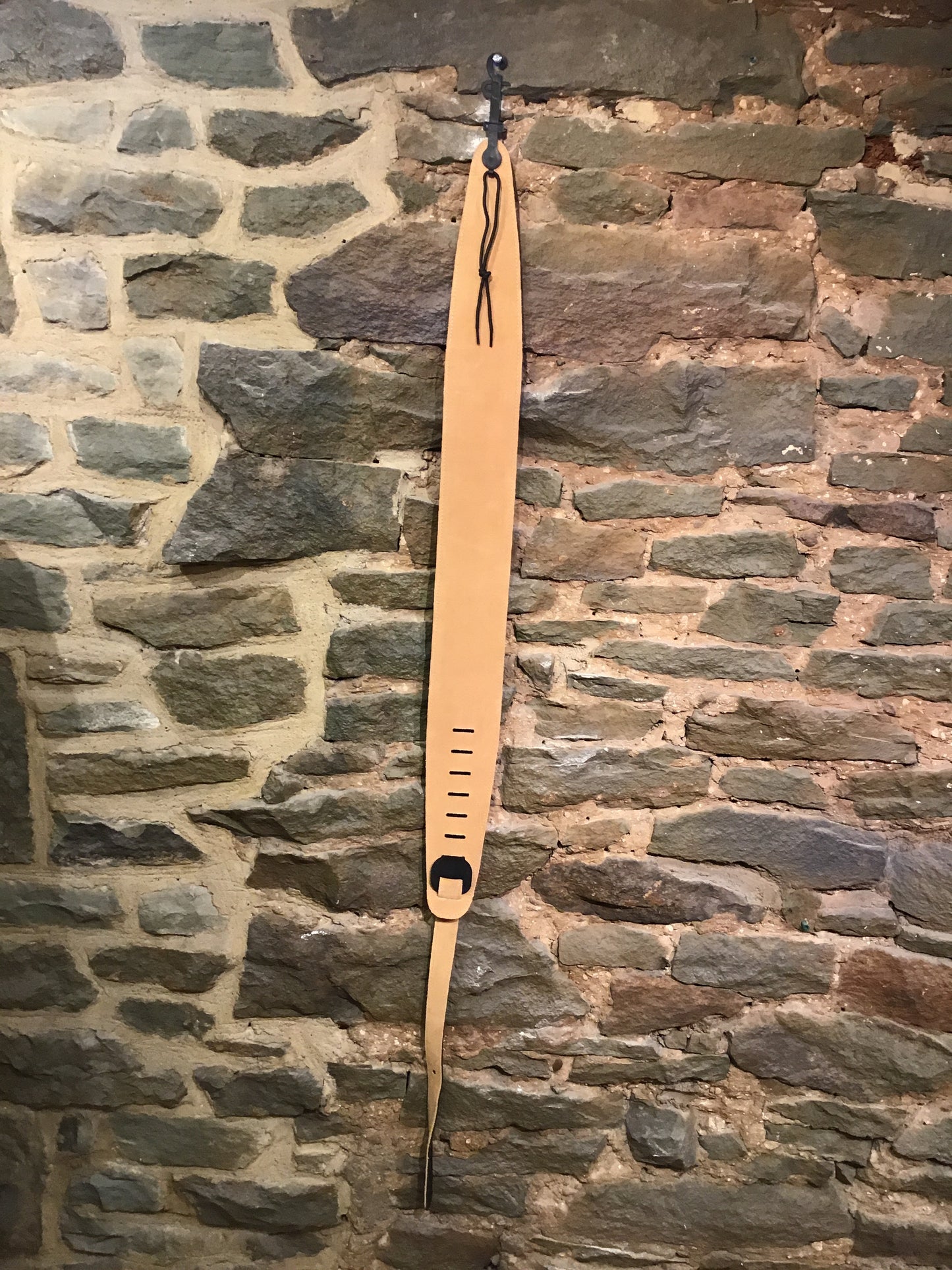 Perri’s Leathers 3.5” soft Black and Tan suede guitar strap