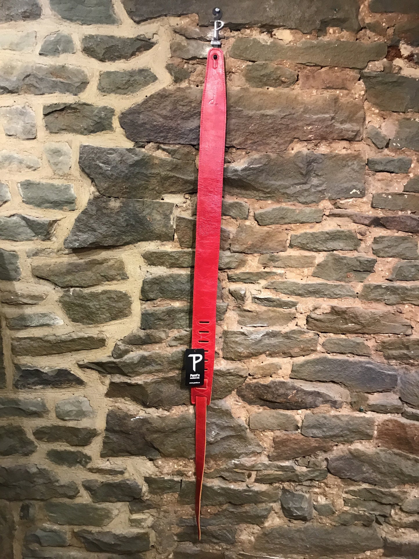 Perri’s Leathers 2.5” soft red leather guitar strap