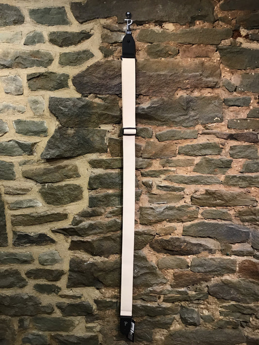 Perri's Leathers Correa de guitarra básica de algodón beige de 2"