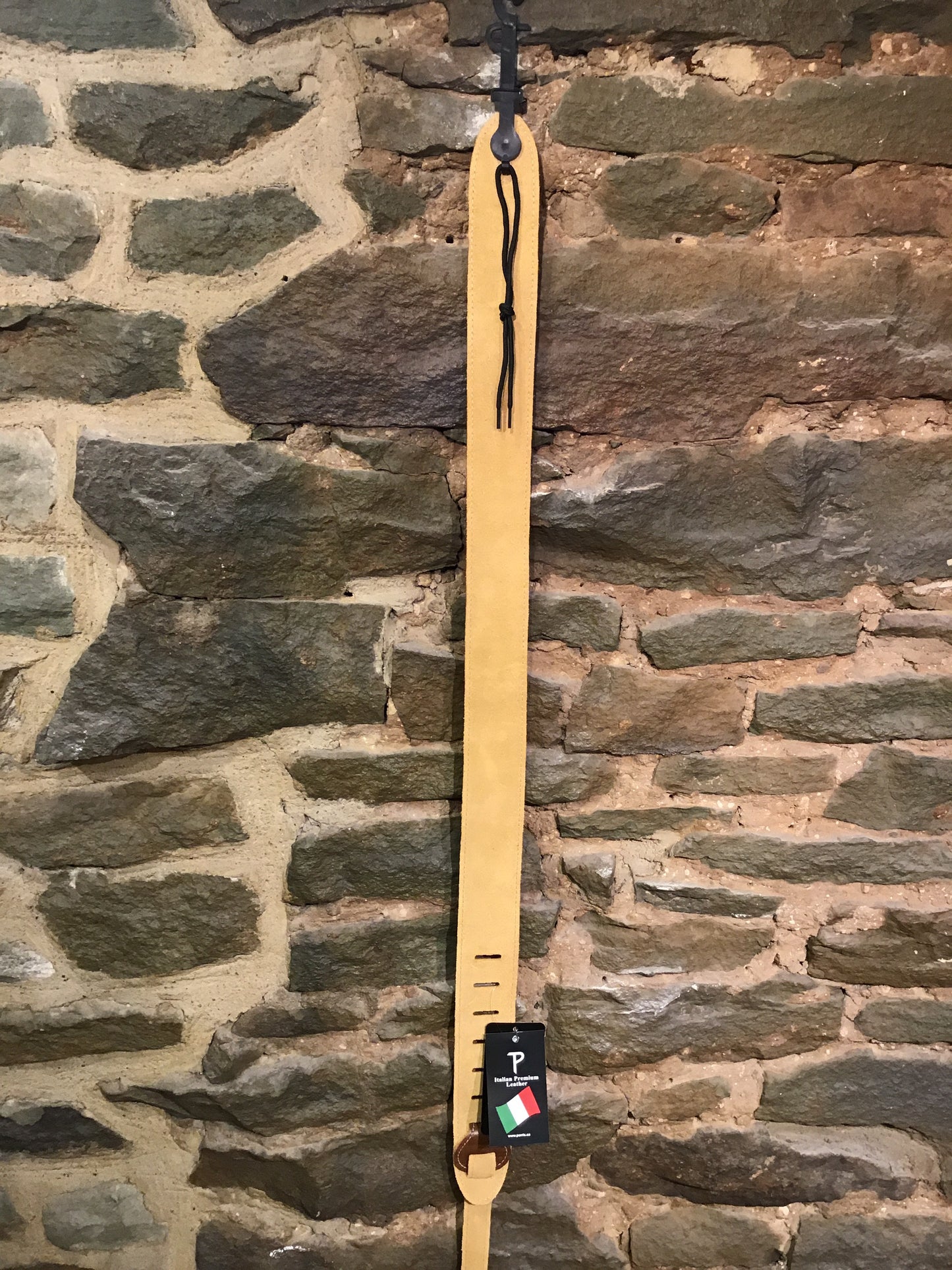 Perri’s Leathers 2” light brown Italian premium leather guitar strap