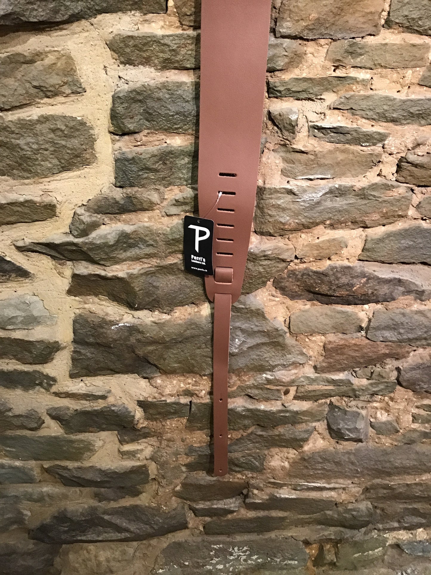 Perri’s Leathers 3.5” light brown leather guitar strap