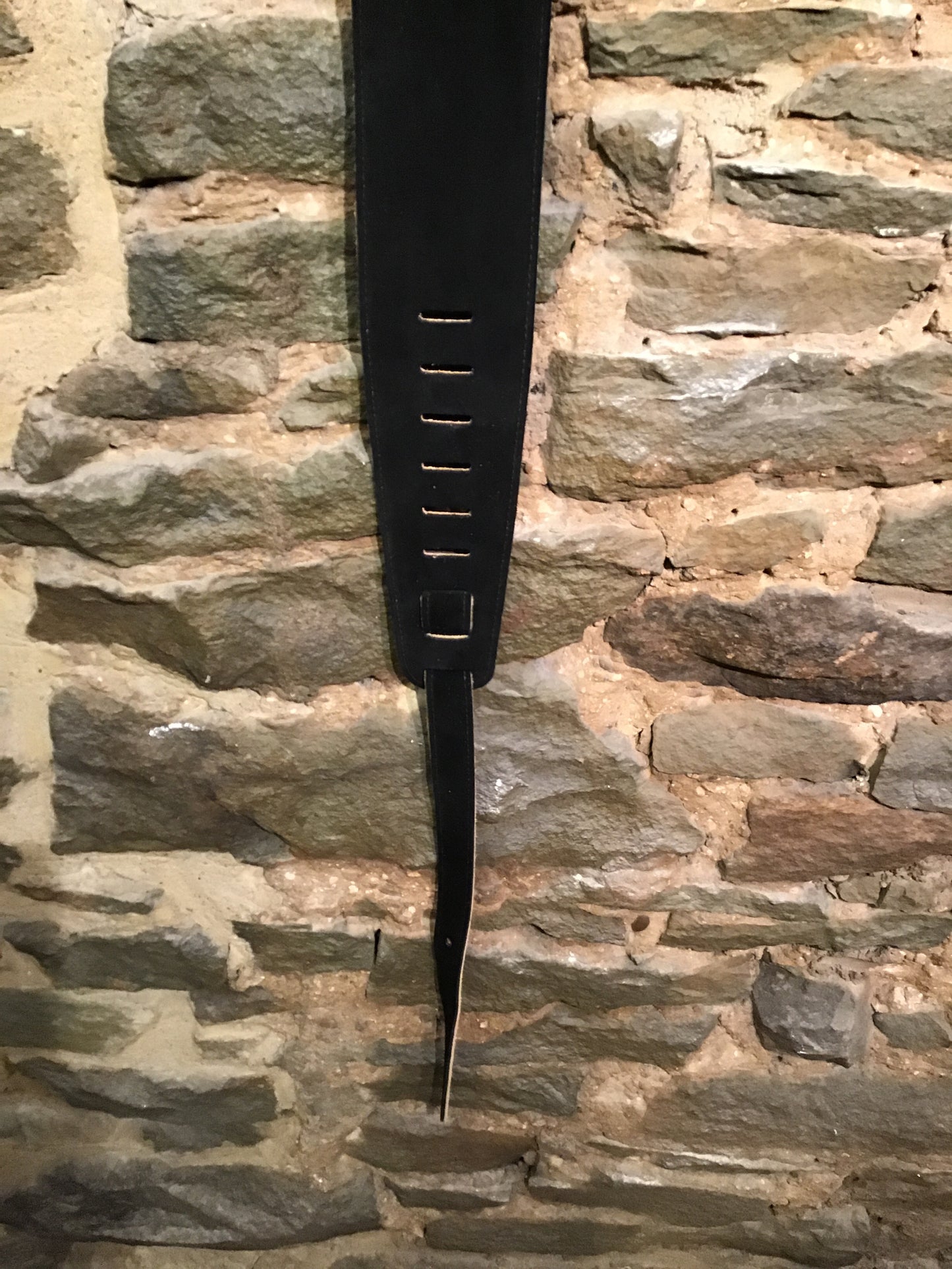 Perri’s Leathers 3.5” soft Black and Tan suede guitar strap