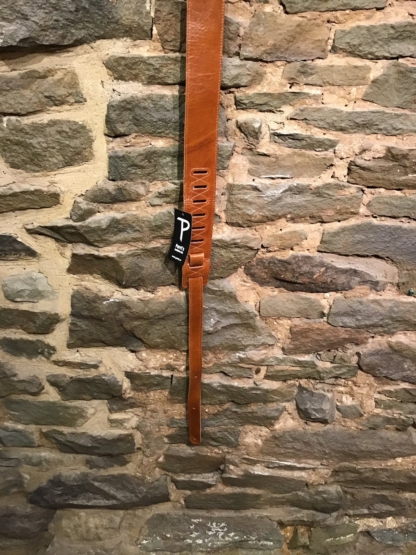 Perri’s Leathers 2.5” soft brown leather guitar strap