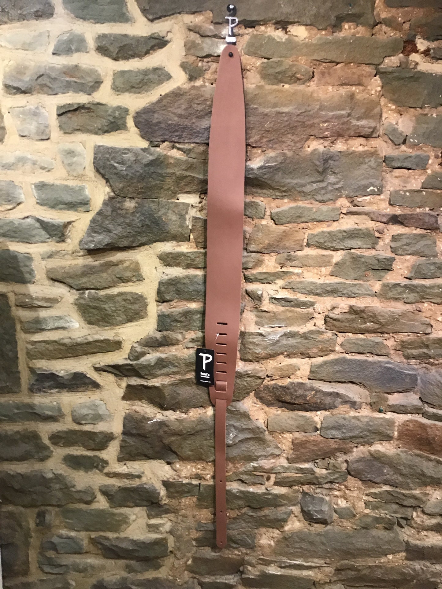 Perri’s Leathers 3.5” light brown leather guitar strap