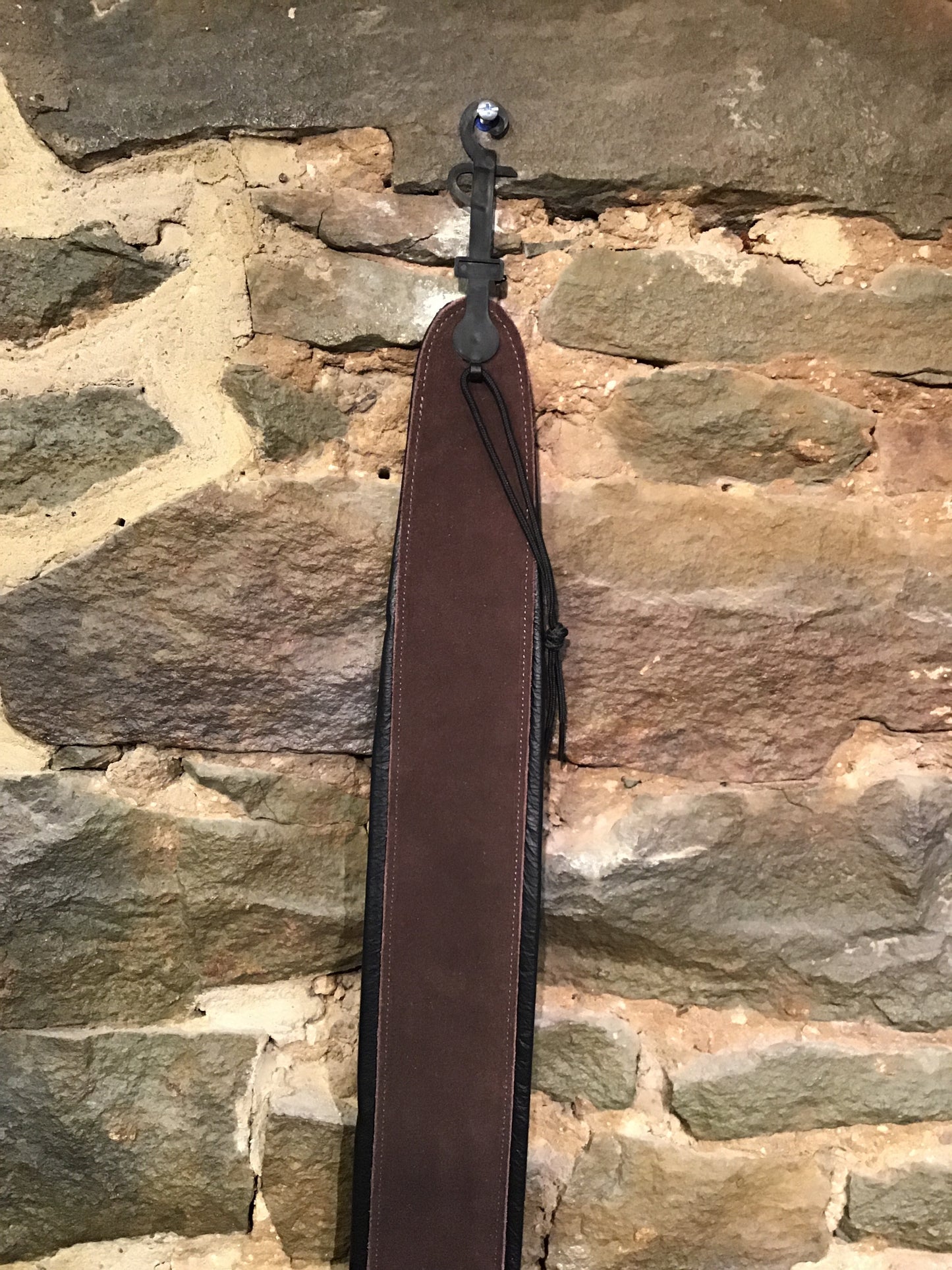 Perri’s Leathers 3” soft brown suede with black leather pad guitar strap