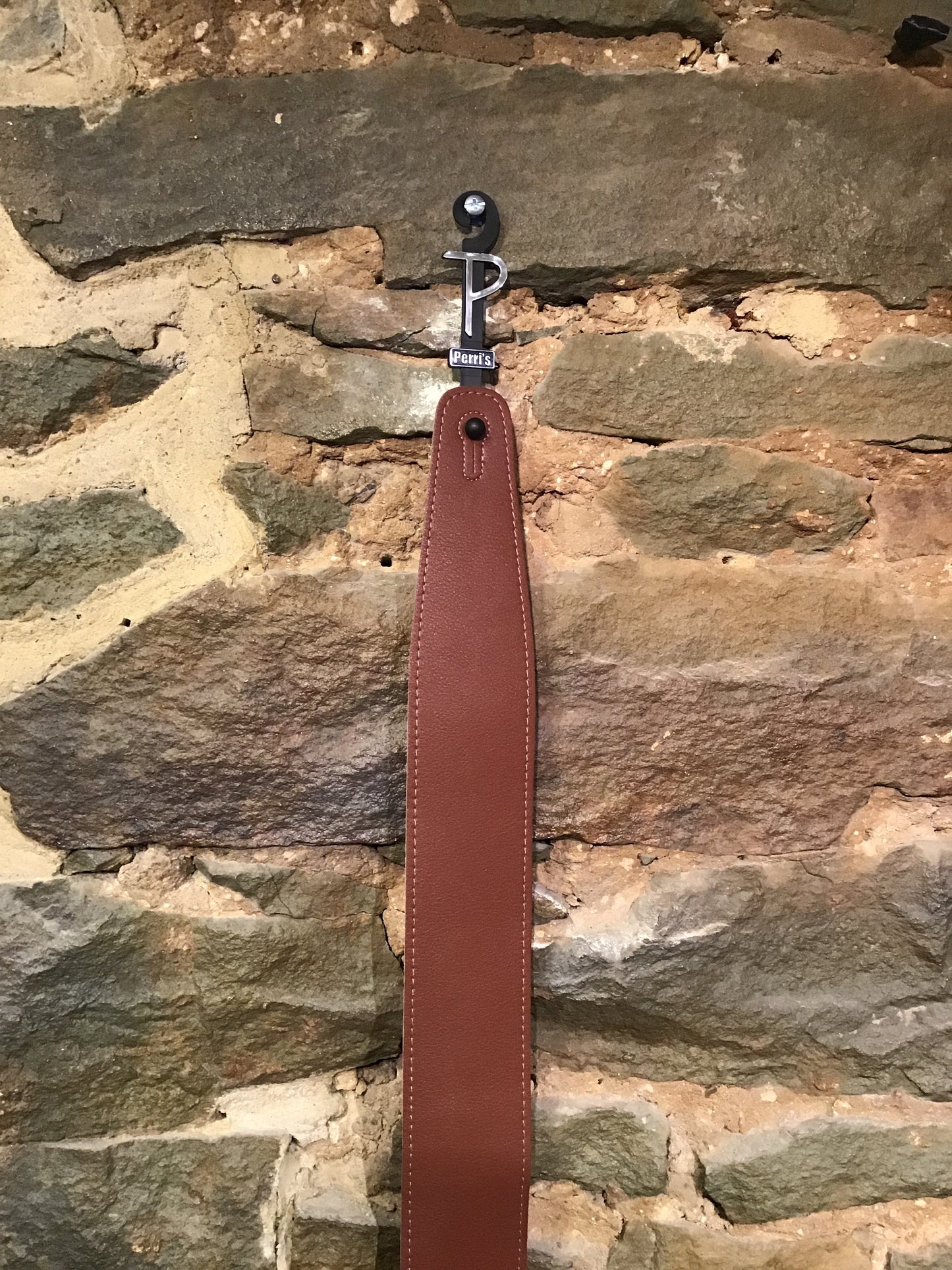 Perri’s Leathers 2.5” smooth brown leather guitar strap