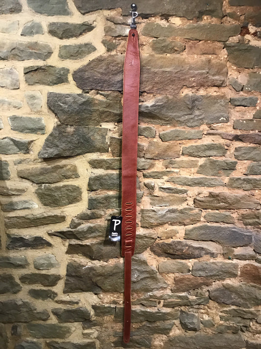 Perri's Leathers Correa de guitarra de cuero suave y rojizo de 2,5"