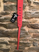 Perri’s Leathers 2” red suede leather guitar strap
