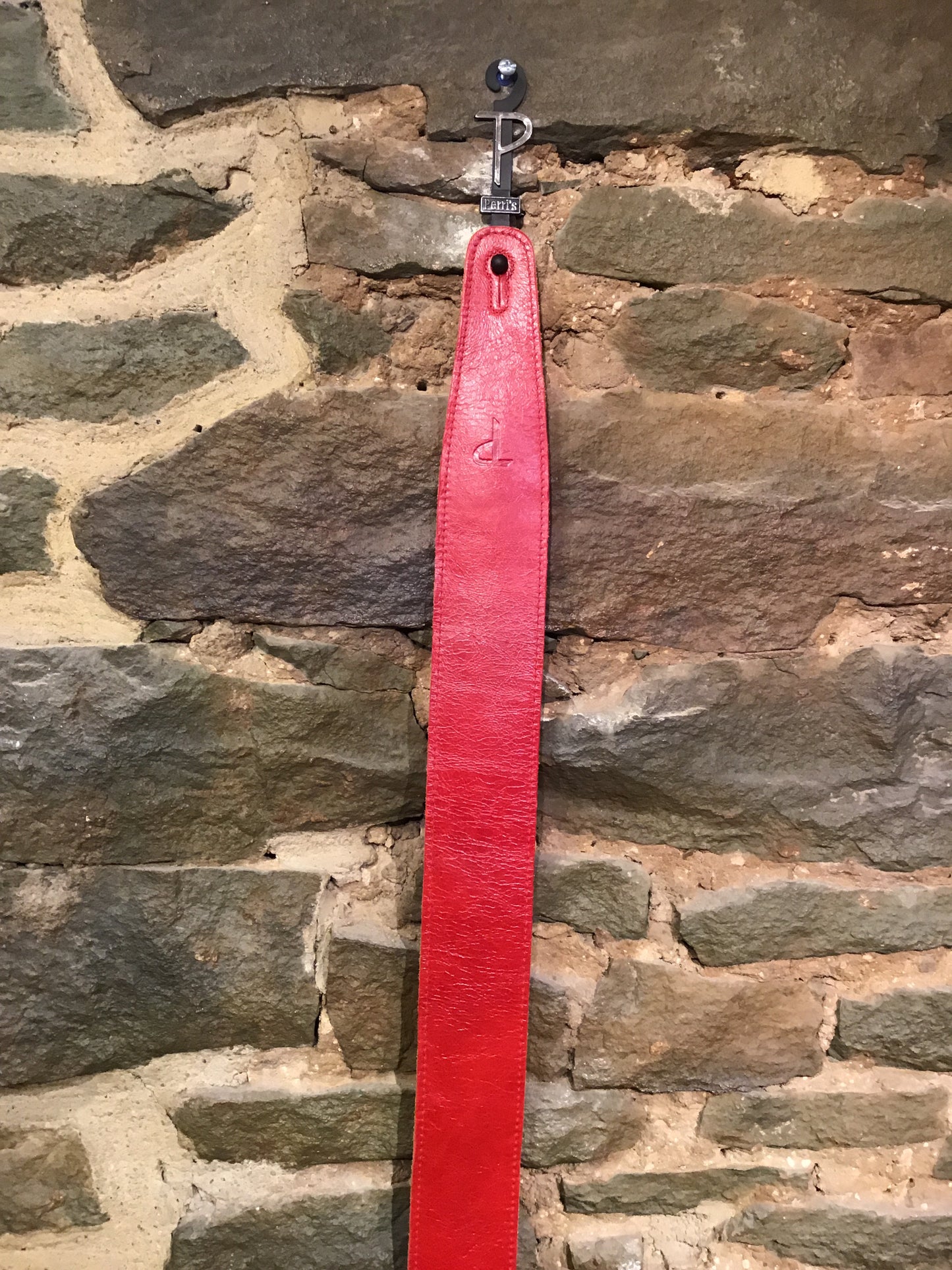 Perri’s Leathers 2.5” soft red leather guitar strap