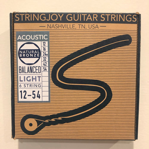 Cuerdas de guitarra Stringjoy cuerdas de guitarra acústica de bronce natural ligero calibre 12-54
