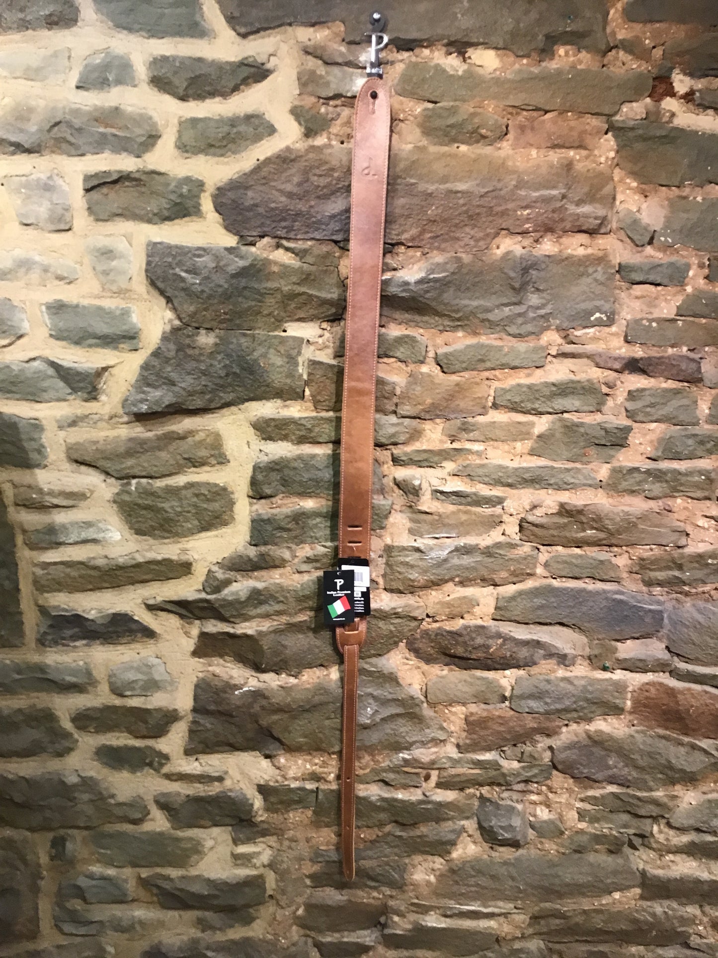 Perri’s Leathers 2” light brown Italian premium leather guitar strap