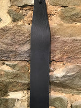 Perri’s Leathers 2.5” black leather guitar strap with full strap embossing