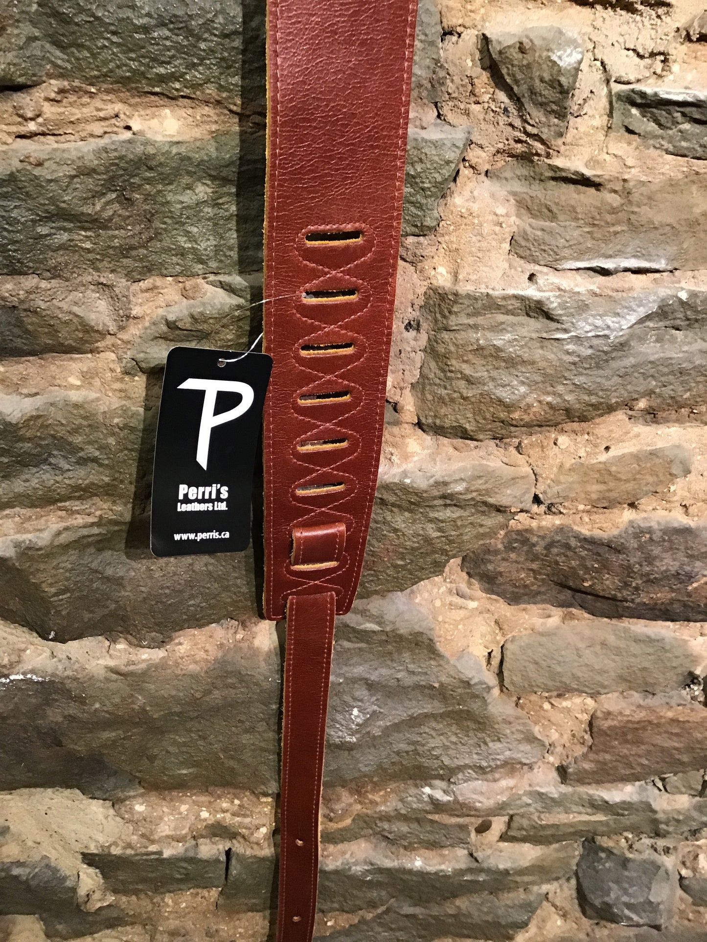 Perri’s Leathers 2.5” soft ruddy leather guitar strap
