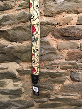 Perri’s Leathers 2” Jacquard ribbon, skulls and roses guitar strap